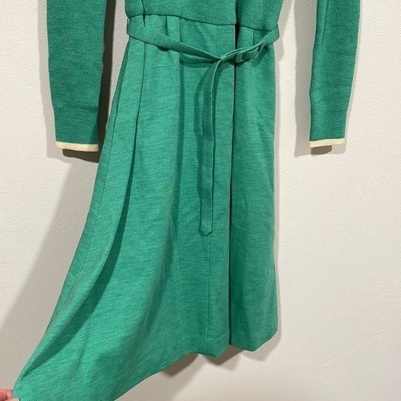 Vintage Wool Green Dress - Picture 5 of 11